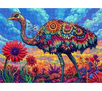 Puzzle 1000 Piezas Flor Avestruz | Rompecabezas Adultos 75x50 cm | Puzzle XXL | Rompecabezas Jigsaw para Adultos | Un Divertido Y Desafiante Decorar Toda La Familia | Mujer y Hombres Regalo s7h-951