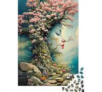 Puzzle 1000 Piezas Flor de la Mujer del árbol Rompecabezas 52x38cm/1000pcs Regalos para Adultos Y Niños Cartón 100% Reciclado Creative Intelectual Desafío
