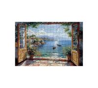 Puzzle 1000 Piezas Flor Puzzle 1000 Piezas Adultos Vista al mar Educativo Rompecabezas Madera para Toda la Familia Junta, Puzzles para Reducir el Estrés y Primavera Decoracion 50 x 75cm LZPT-03314