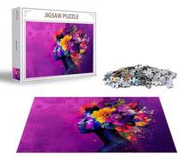Puzzle 1000 Piezas Flor Puzzle 1000 Piezas Mujer Rompecabezas Adultos, Jigsaw PanoramicoRompecabezas Pieza de Madera, Diversión en Familia Jigsaws Educa para Adultos y Niñs A Partir de 14 Años x-1472