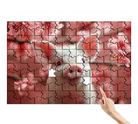 Puzzle 1000 Piezas Flor, Rompecabezas Adultos, Juegos Educativos Familiares, Desafía el Puzzle Cerdo Creativo, Conjunto Colorido e Interesante con Caja para Regalo Mujer Decoracion Habitacion S-8