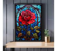 Puzzle 1000 Piezas Flores Rosa Roja Puzzle, Desarrolla la Logica y la Observaciòn, Ejercita Paciencia Puzzles Adultos 1000 Piezas 75 x 50 cm