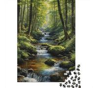 Puzzle 1000 Piezas Forest Stream paesaggio Rompecabezas 70x50cm/1000pcs Regalos para Adultos Y Niños DIY Creative Intelectual Desafío