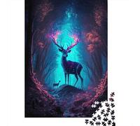 Puzzle 1000 Piezas Foresta Magica dei cervi Rompecabezas 52x38cm/1000pcs Regalos para Adultos Y Niños Cartón 100% Reciclado Creative Intelectual Desafío
