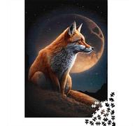 Puzzle 1000 Piezas Fox Sotto la Luce Della Luna Rompecabezas 70x50cm/1000pcs Regalos para Adultos Y Niños Cartón 100% Reciclado Creative Intelectual Desafío