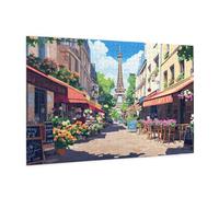Puzzle 1000 Piezas Francia Puzzle Calle Rompecabezas DIY Con Caja de Regalo,Pasatiempo Creativo,Regalos Originales para Mujer,Juego Familiar Actividades Creativas para Wall Decoration 75 x 50 cm -234Y