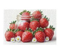 Puzzle 1000 Piezas Fresa, Puzzle Fruta para Adultos, un Rompecabezas Desafiante para Adultos, Rompecabezas Madera para Toda la Familia, Puzzles con Caja para Decoracion Hogar, Regalo Mujer, -8052