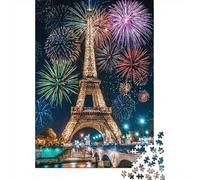 Puzzle 1000 Piezas Fuochi d'artificio Sulla Torre Eiffel Rompecabezas 70x50cm/1000pcs Regalos para Adultos Y Niños Cartón 100% Reciclado Juegos Únicos De Desafío