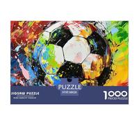 Puzzle 1000 Piezas FútbolPattern Juego Educativo Entretenimento Multicolor GraffitiFútbolRegalo, Diversión para Adultos Y Niños Mayores De 12 Años 38x26cm/1000pcs