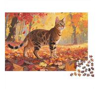Puzzle 1000 Piezas, Gato Bengal, Rompecabezas Adultos, Regalos Originales para Mujer Y Día De La Madre, 1000pcs (75x50cm)