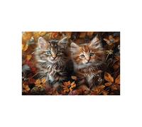Puzzle 1000 Piezas, Gato Puzzle 1000 Piezas Madera 50 x 75cm con Caja de Papel de Colores y Bolsa de Malla Portátil, Rompecabezas Mariposa para Primavera Decoracion Pared Regalo Mujer LZPT-01337