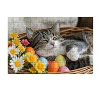 Puzzle 1000 Piezas Gatos, Puzzle Easter, Puzzles 1000 Piezas Adultos, Rompecabezas de Madera con Caja Regalo, Rompecabezas Adultos para Toda la Familia, Regalos Originales para Mujer 75x50cm -2298