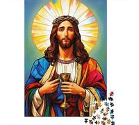 Puzzle 1000 Piezas Gesù Cristo con il Calice Rompecabezas 38x26cm/1000pcs Regalos para Adultos Y Niños DIY Juegos Únicos De Desafío