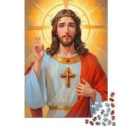 Puzzle 1000 Piezas Gesù Cristo con la Corona Rompecabezas 52x38cm/1000pcs Regalos para Adultos Y Niños Cartón 100% Reciclado Creative Intelectual Desafío