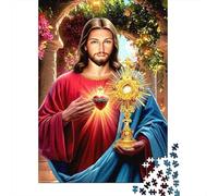 Puzzle 1000 Piezas Gesù Cristo Divino Rompecabezas 52x38cm/1000pcs Regalos para Adultos Y Niños Cartón 100% Reciclado Creative Intelectual Desafío