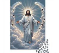 Puzzle 1000 Piezas Gesù Cristo in Cielo Rompecabezas 52x38cm/1000pcs Regalos para Adultos Y Niños DIY Juegos Únicos De Desafío