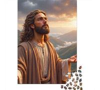Puzzle 1000 Piezas Gesù Cristo in piedi Rompecabezas 52x38cm/1000pcs Regalos para Adultos Y Niños Cartón 100% Reciclado Juegos Únicos De Desafío