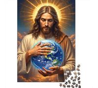 Puzzle 1000 Piezas Gesù tenendo la Terra Rompecabezas 38x26cm/1000pcs Regalos para Adultos Y Niños Cartón 100% Reciclado Descompresión