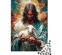 Puzzle 1000 Piezas Gesù tenendo l'agnello Rompecabezas 70x50cm/1000pcs Regalos para Adultos Y Niños DIY Creative Intelectual Desafío