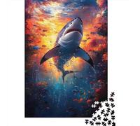 Puzzle 1000 Piezas Grande squalo Bianco Rompecabezas 52x38cm/1000pcs Regalos para Adultos Y Niños Cartón 100% Reciclado Creative Intelectual Desafío