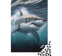 Puzzle 1000 Piezas Grande squalo Bianco Rompecabezas 70x50cm/1000pcs Regalos para Adultos Y Niños Cartón 100% Reciclado Creative Intelectual Desafío