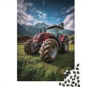 Puzzle 1000 Piezas Granja de Tractores Rojos Rompecabezas 52x38cm/1000pcs Regalos para Adultos Y Niños Cartón 100% Reciclado Juegos Únicos De Desafío