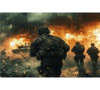 Puzzle 1000 Piezas Guerrero, Puzzle 1000 Piezas Adulto Llama, Rompecabezas de Madera para Adultos 75 x 50cm, Puzzles para Toda la Familia Cuadros Decoracion Salon Modernos Regalo Mujer Hombre RXPT6669