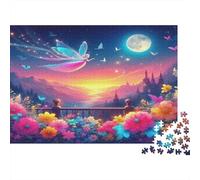 Puzzle 1000 Piezas Hada y Valle Floral, Mundo Encantado, Desafiante, Ejercicio Mental, Cartón Reciclado, Niños +12, Regalo Graduación, 38x26cm