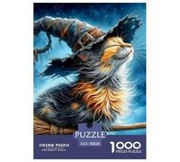 Puzzle 1000 Piezas Halloween Gato Lindo Rompecabezas 38x26cm/1000pcs Regalos para Adultos Y Niños Cartón 100% Reciclado Creative Intelectual Desafío