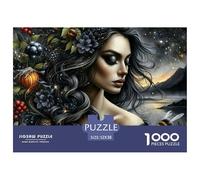 Puzzle 1000 Piezas Idea Regalo Mujer Misteriosa Naturaleza, Corazón Arcoíris Flores Adultos Hombres Mujeres, Educativo Desafío 52x38cm