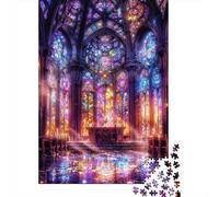 Puzzle 1000 Piezas Interni Della chiesa Gotica Rompecabezas 38x26cm/1000pcs Regalos para Adultos Y Niños Cartón 100% Reciclado Juegos Únicos De Desafío