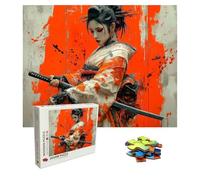 Puzzle 1000 Piezas Japón, Rompecabezas Adultos, Puzzle de Madera Piezas Encajan Perfectamente, Letras en la Parte Posterior, Guerrero Puzzles Adulto Compact Box, Regalo Mujer Hombre 75 x 50 cm 8p-710