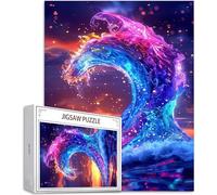 Puzzle 1000 Piezas Japón Rompecabezas para Adultos, un Rompecabezas Desafiante, Juegos de Puzzle para Toda la Familia, Letras en la Parte Posterior, Decoración del Hogar, Regalos Navidad Ondas H-4547