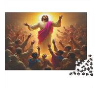 Puzzle 1000 Piezas Jesús Alimenta a la Multitud Milagro Relax Concentración Cartón Grueso Niños +14 38x26cm