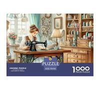 Puzzle 1000 Piezas Juego Desafiante Calle Pueblo, Calle Piedra Pintoresca Árboles, Adultos, Decoración Pared, Juego Educativo, 70x50cm