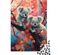 Puzzle 1000 Piezas Koala in Foglie Autunnali Rompecabezas 70x50cm/1000pcs Regalos para Adultos Y Niños Cartón 100% Reciclado Juegos Únicos De Desafío