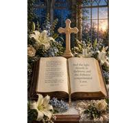 Puzzle 1000 Piezas La luz Brilla en Las tinieblas Biblia y Flores Madera