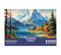 Puzzle 1000 Piezas LagosAnd Snowy Mountains Juego Educativo Entretenimento Multicolor Autumn Plateau Regalo, Diversión Clásicos para Adultos Y Niños A Partir De 12 Años Puzzle 38x26cm/1000pcs