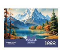 Puzzle 1000 Piezas LagosAnd Snowy Mountains Juego Educativo Pasatiempo Creativo Autumn Plateau Juego Familiar Regalo para Adultos Y Niños Mayores 70x50cm/1000pcs