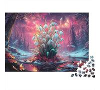 Puzzle 1000 Piezas - Las Gotas de Nieve florecen bajo la Luna Rosa El Paisaje Rompecabezas, Adultos, Desafiante, Juego Familiar, Regalo 38x26cm/1000pcs