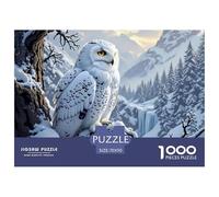 Puzzle 1000 Piezas Leopardo Camuflado Nieve Adultos Niños, Juego Familiar Educativo Desafío Entretenimiento Decoración Hogar 70x50cm