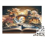 Puzzle 1000 Piezas Libro de Cuentos Fantasía Oriental para Adultos Papel Grueso Reto Mental Decoración de Pared 38x26cm/1000pcs