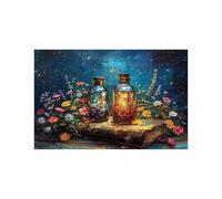Puzzle 1000 Piezas, Libro Puzzle 1000 Piezas Madera 50x75cm con Caja de Papel de Colores y Bolsa de Malla Portátil, Rompecabezas Clásico Florero para Primavera Decoracion Pared Regalo Mujer LZPT-03845