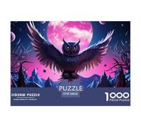 Puzzle 1000 Piezas Lindo búho, Desafío, Juguete Entretenimento Multicolor Under The Hermosa lunaRegalo Creativo para La Relajación Juguete Colorido para Niños De 8 A 12 Años 38x26cm/1000pcs