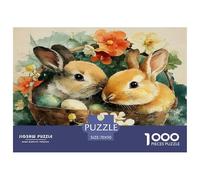 Puzzle 1000 Piezas - Lindo Conejo, pequeño Animales, para Adultos, Rompecabezas Desafiante, para Toda La Familia, 70x50cm/1000pcs