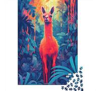 Puzzle 1000 Piezas Llama Nella giungla Rompecabezas 70x50cm/1000pcs Regalos para Adultos Y Niños Cartón 100% Reciclado Juegos Únicos De Desafío
