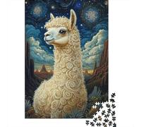 Puzzle 1000 Piezas Llama Sotto il Cielo Stellato Rompecabezas 70x50cm/1000pcs Regalos para Adultos Y Niños Cartón 100% Reciclado Creative Intelectual Desafío