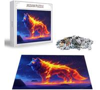 Puzzle 1000 Piezas Lobo Rompecabezas para Adultos, un Rompecabezas Desafiante, Juegos de Puzzle para Toda la Familia, Letras en la Parte Posterior, Decoración del Hogar, Regalos Navidad Animal B-1739