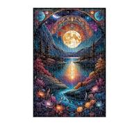 Puzzle 1000 Piezas Luna Montañas Ríos Juego Educativo, Imposible Difícil Desafiante para Toda La Familia, Puzzle Adultos 1000 Piezas 75x50 cm