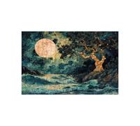 Puzzle 1000 Piezas, Luna Puzzle 1000 Piezas Madera 50 x 75cm con Caja de Papel de Colores y Bolsa de Malla Portátil, Rompecabezas Clásico Árbol para Primavera Decoracion Pared y Regalo Mujer LZPT04223